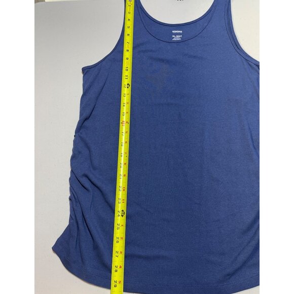 Sonoma Maternity Tank Top XL-MAT Blue Cotton/Modal Blend - Picture 5 of 7